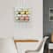NEX™ 16" Green White Wood Wall-Mounted Coffee Mug Rack